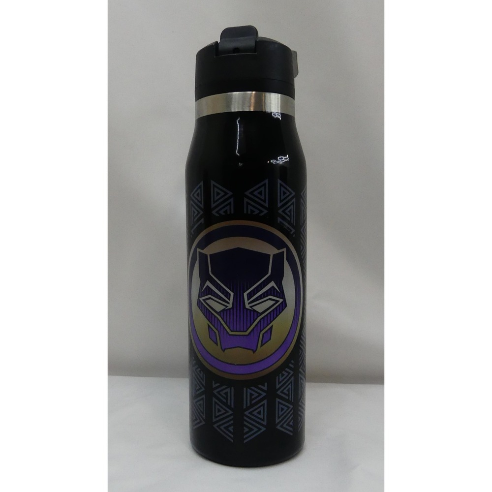 Zak Designs Water Bottle Unisex 20oz Black Marvel Black Panther Wakanda Forever